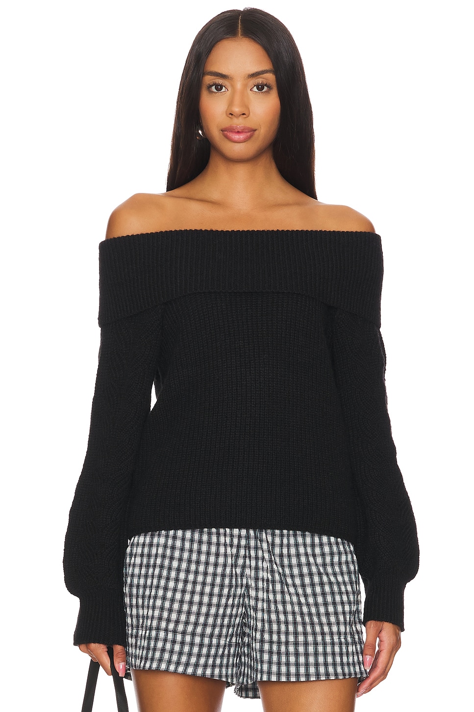 見事な創造力 525 Marisa REVOLVE | Black in Pullover Relaxed Shoulder Off トップス