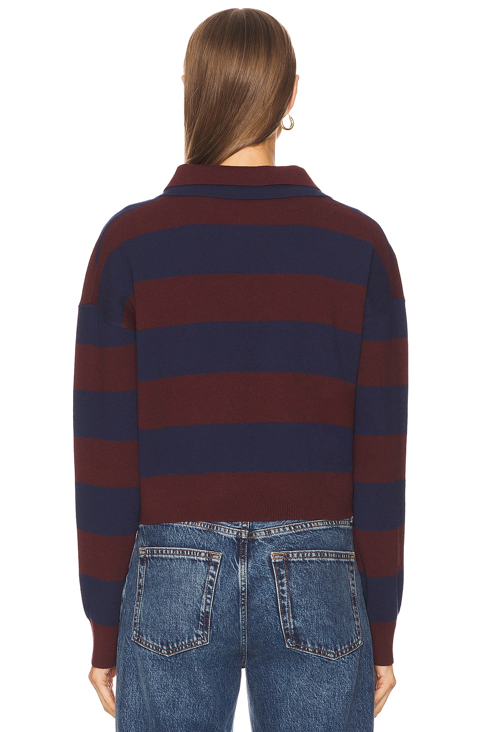 525 Lennon Double Collar Rugby Stripe Pullover