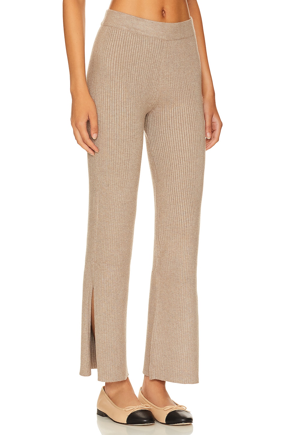 The Sei High-rise Crepe Pants in Natural