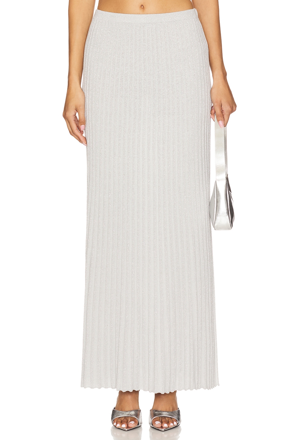 Spencer Lurex Pleated Maxi Skirt