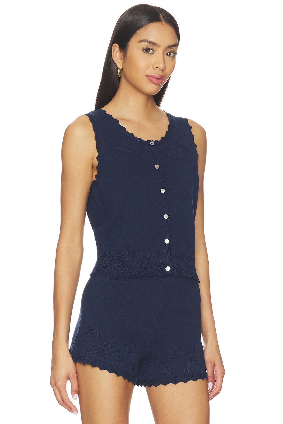 Valentina Button Down Sleeveless Top - thumbnail 3