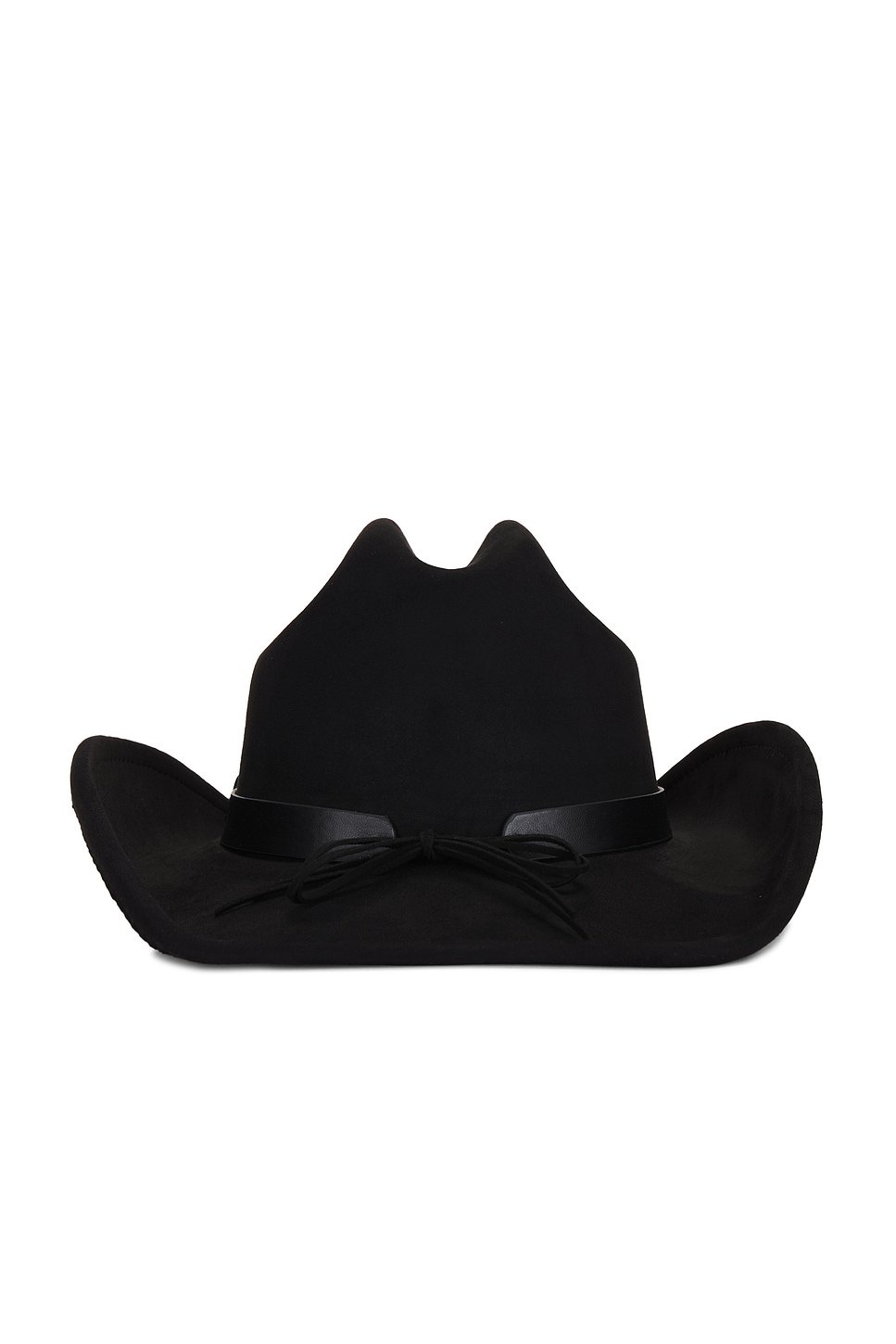 8 Other Reasons Faux Suede Juniper Cowboy Hat in Black One Size New Womens Western Star Faux Suede Cowboy Hat - Black | Fashion Nova main image 3