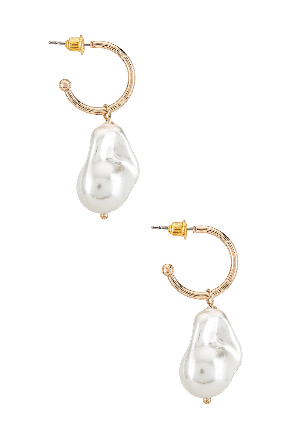 8 Other Reasons Mini Pearl Hoop Earring in Gold