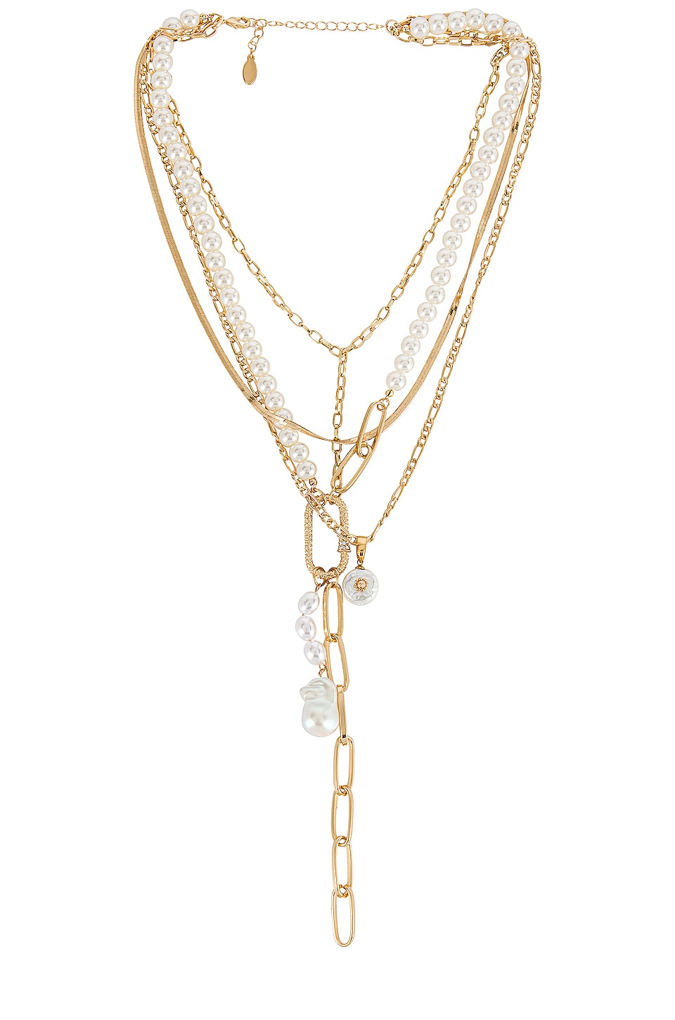 8 Other Reasons Pearl Lariat Necklace in Gold | REVOLVE