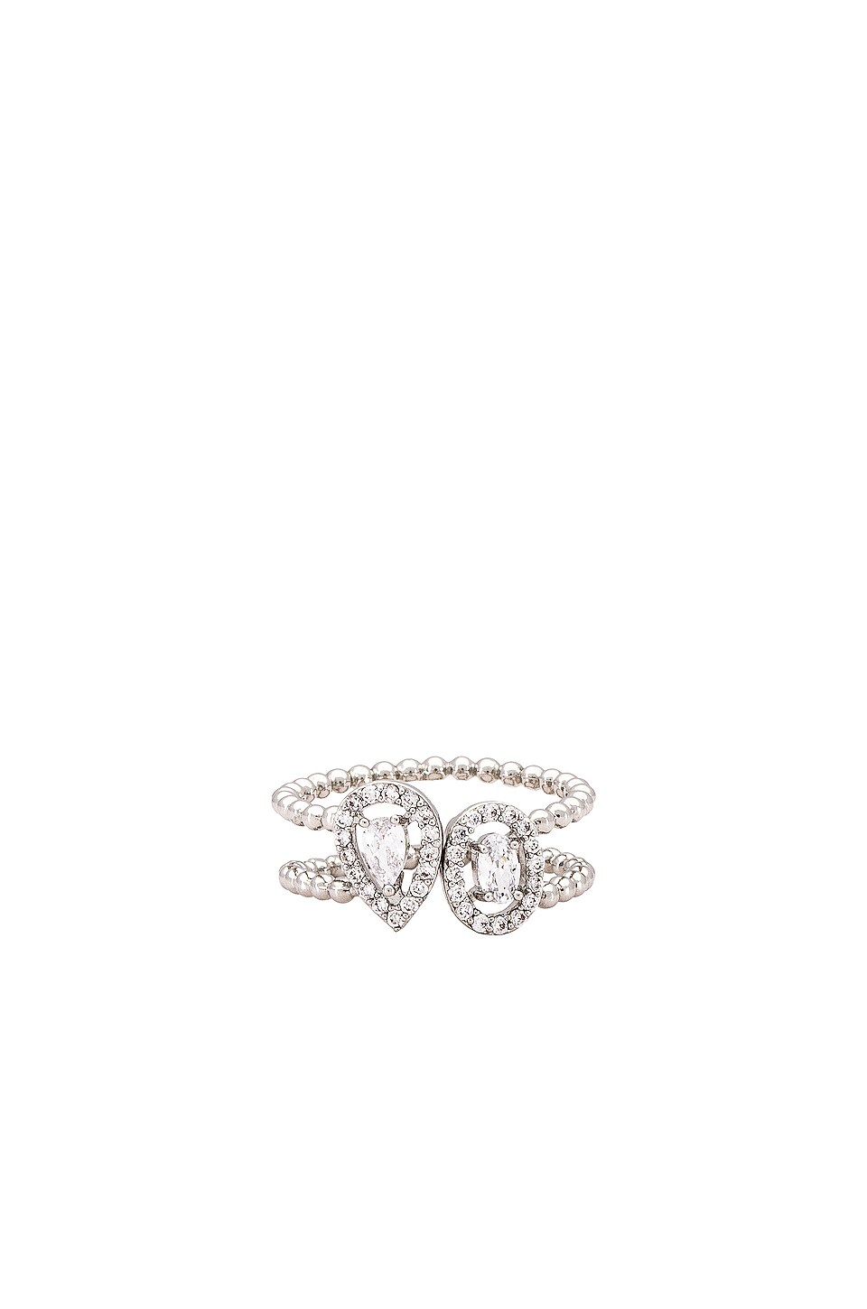 Revolve Women Accessories Jewelry Rings Said Yes Ring in Metallic Silver. 