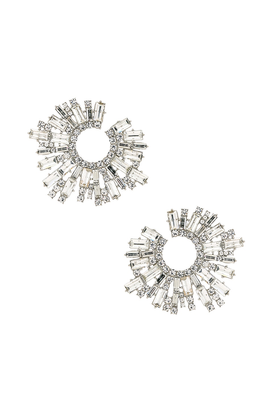 8 Other Reasons Stone Burst Statement Earrings in Silver | REVOLVE