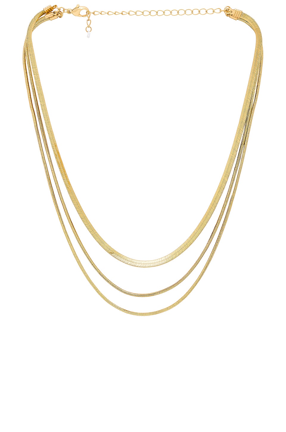 Minimalist Double Layers 14k herringbone Necklace – Misi Jewels & Co.