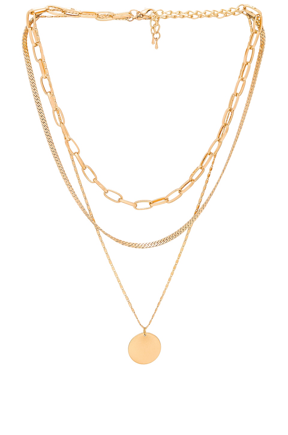 Image 1 of Layered Chain Necklace in Gold