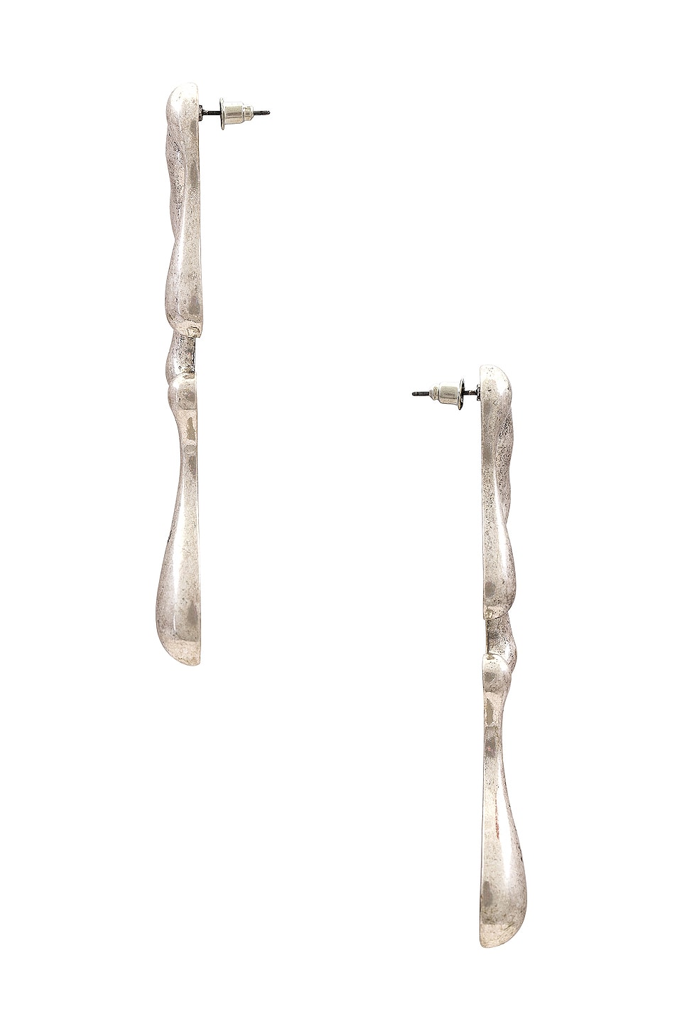 8 Other Reasons x Nat & Liv Burnished Silver Drop Earrings in Silver