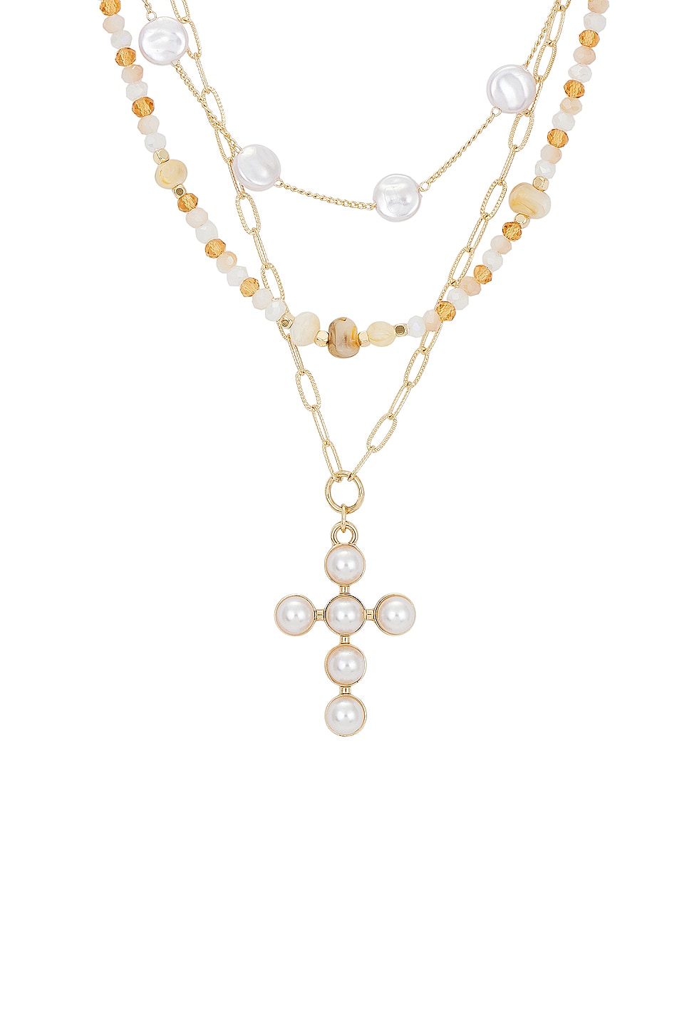 Cross Layered Necklace