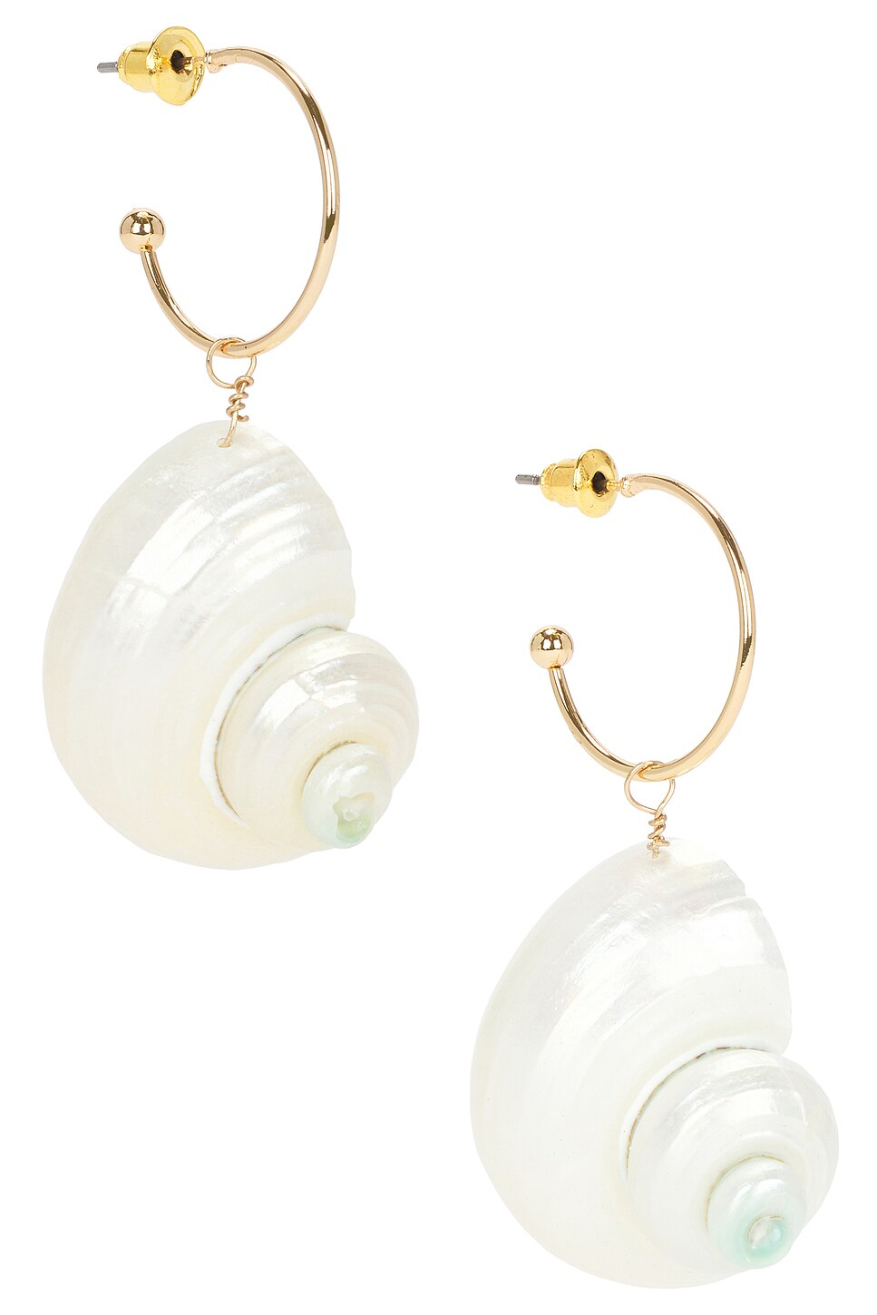 Shell Earr 8 Other Reasons Shell Earrings in Gold | REVOLVE