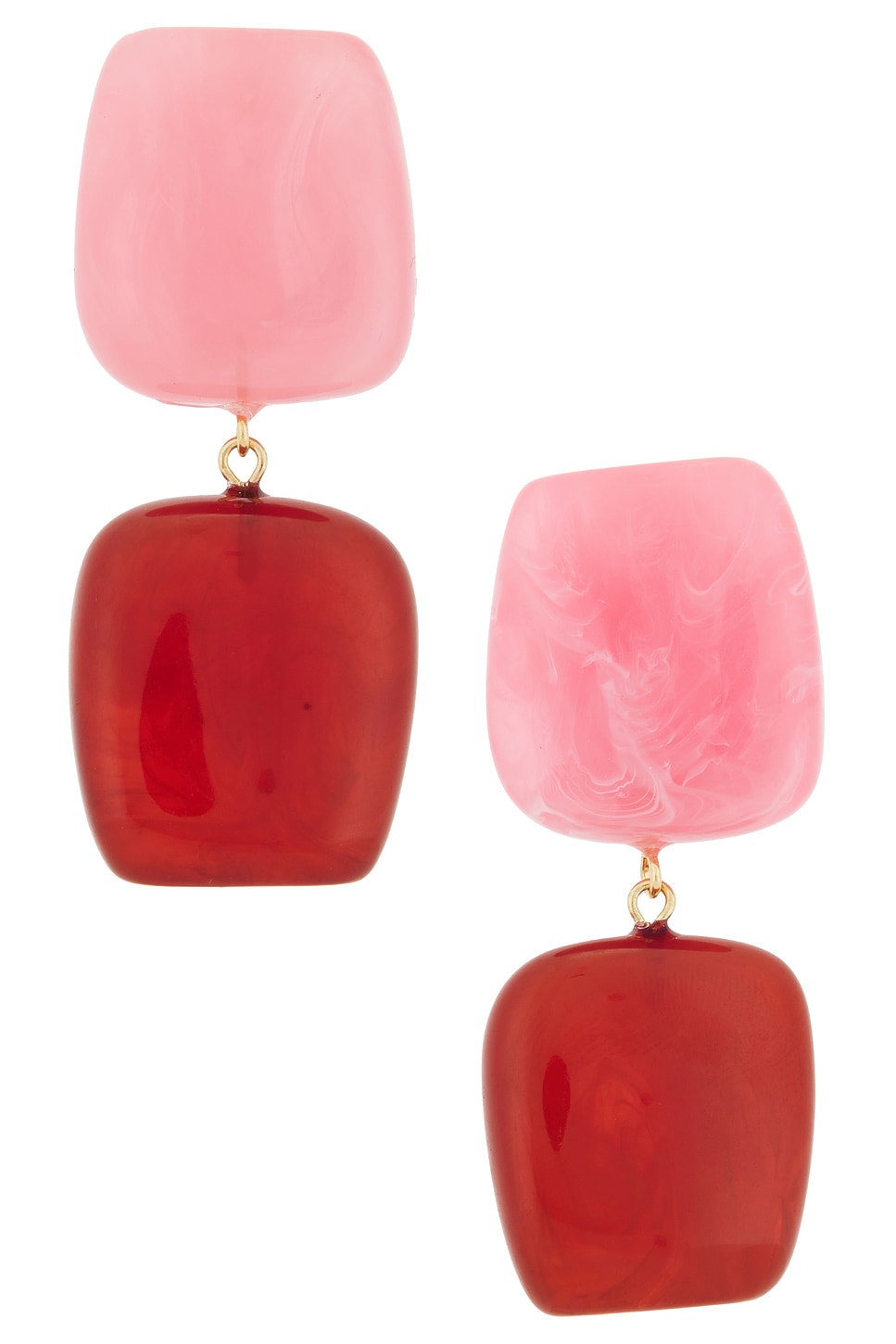 Color Blocked Shaped Drop Earrings