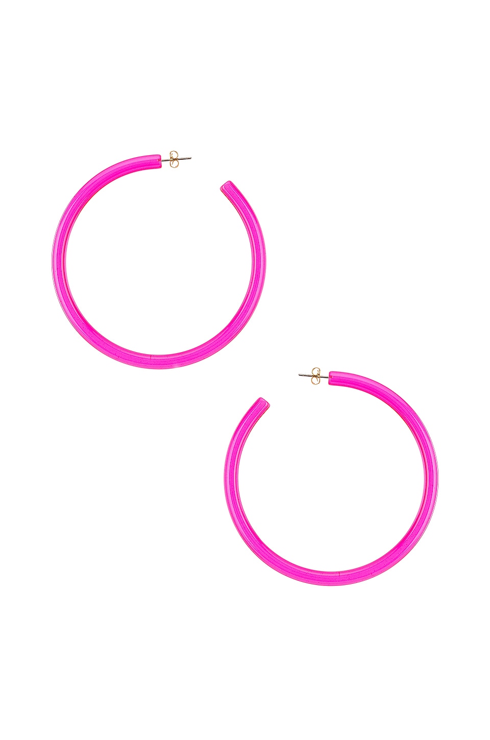 view 1 of 2 Neon Hoops in Pink