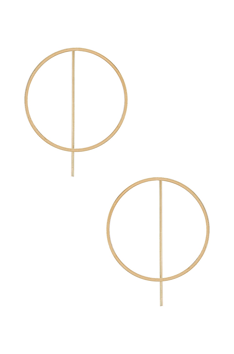 Image 1 of Lights Out Hoop Earrings in Gold