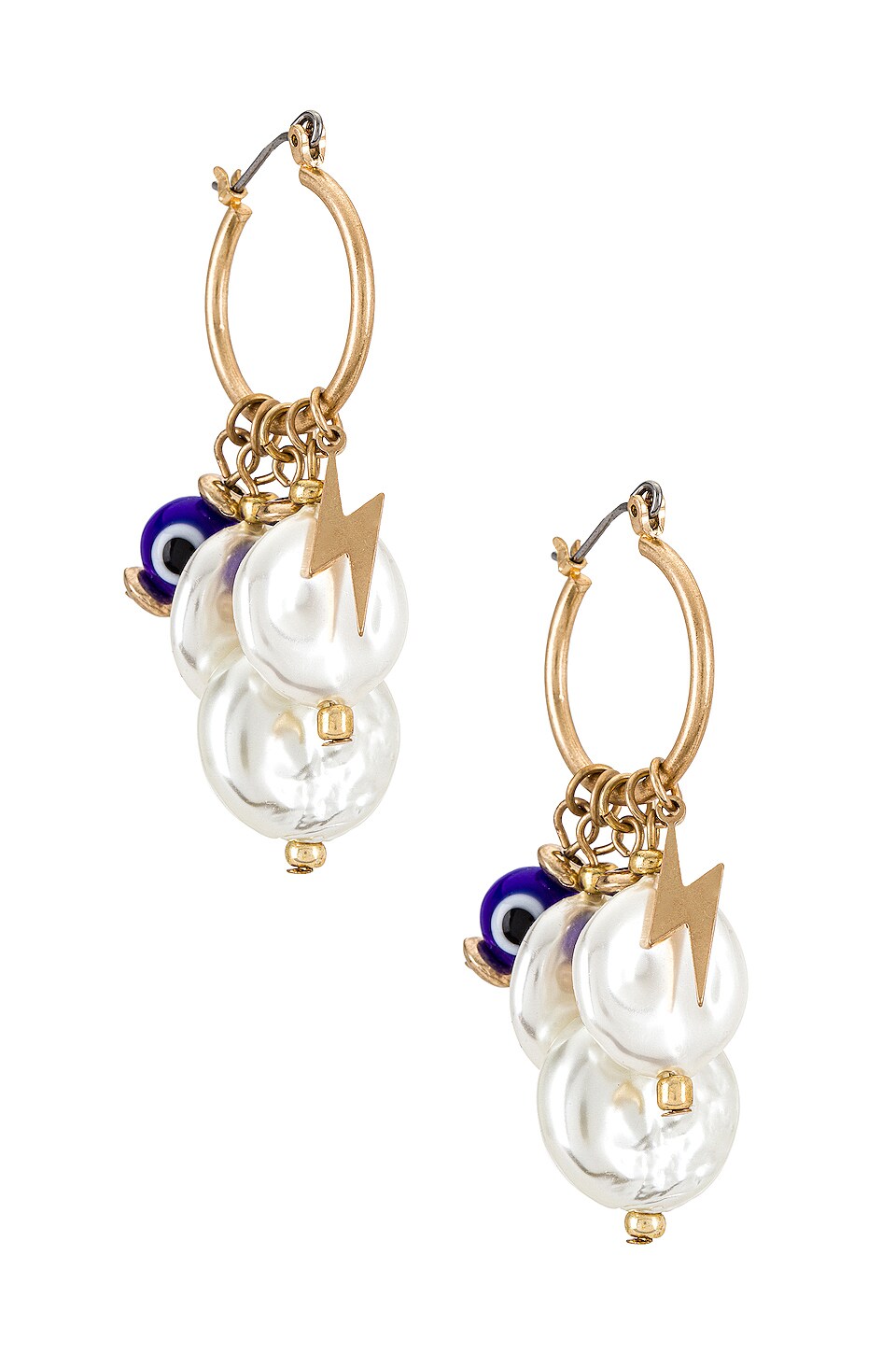 8 Other Reasons Glass Beaded Hoop Earrings in Gold REVOLVE