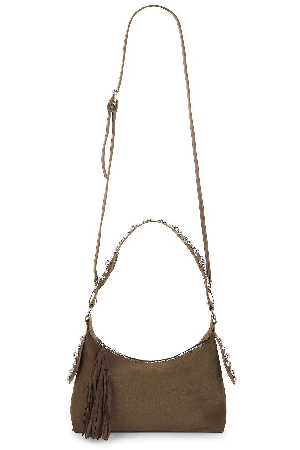 Studded Fringe Shoulder Bag
