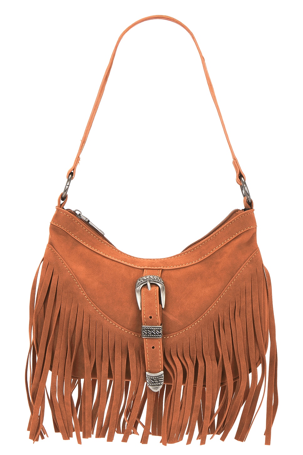 Faux Nappa Suede Shoulder Bag