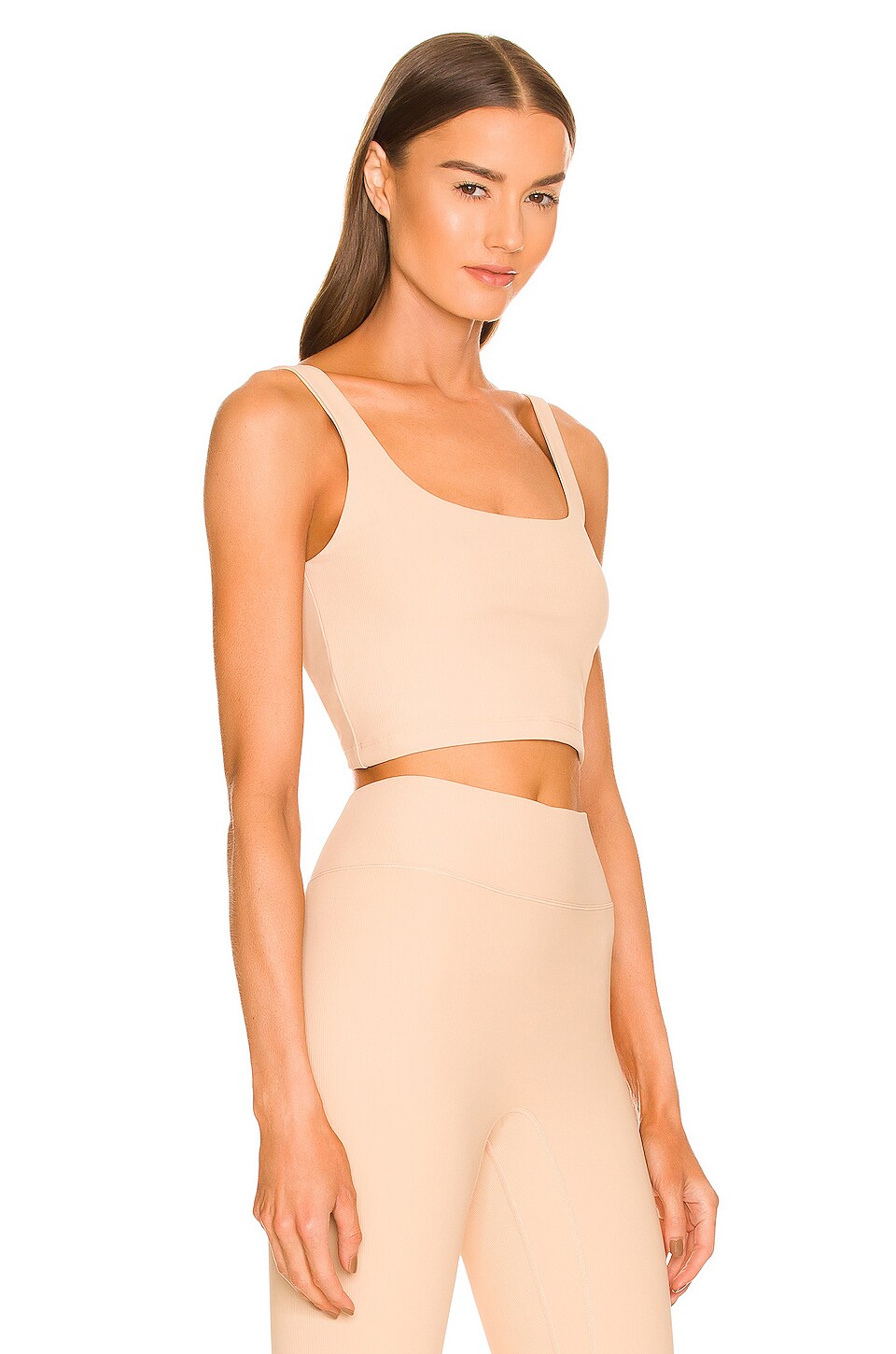 All Access Tempo Ribbed Crop Tank in Candied Ginger