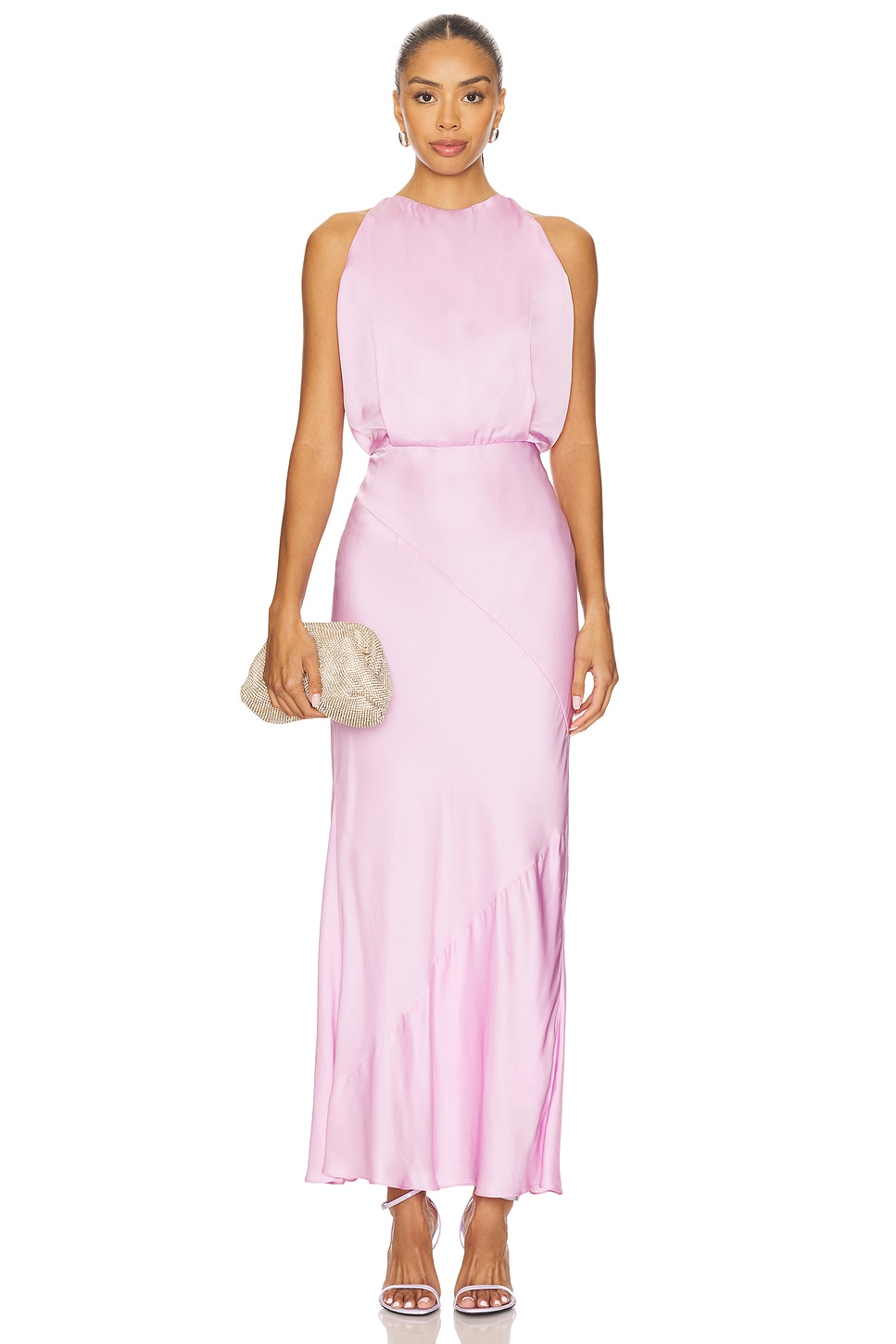 Pink Discontinued Alex Evenings Dresses Alex Perry Sleeveless Power Mesh  Midi Dress In Ice Pink REVOLVE