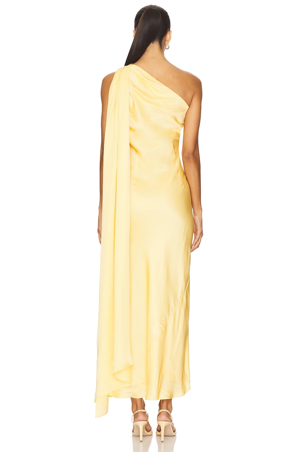 Alejandra Alonso Rojas One Shoulder Dress With Cape