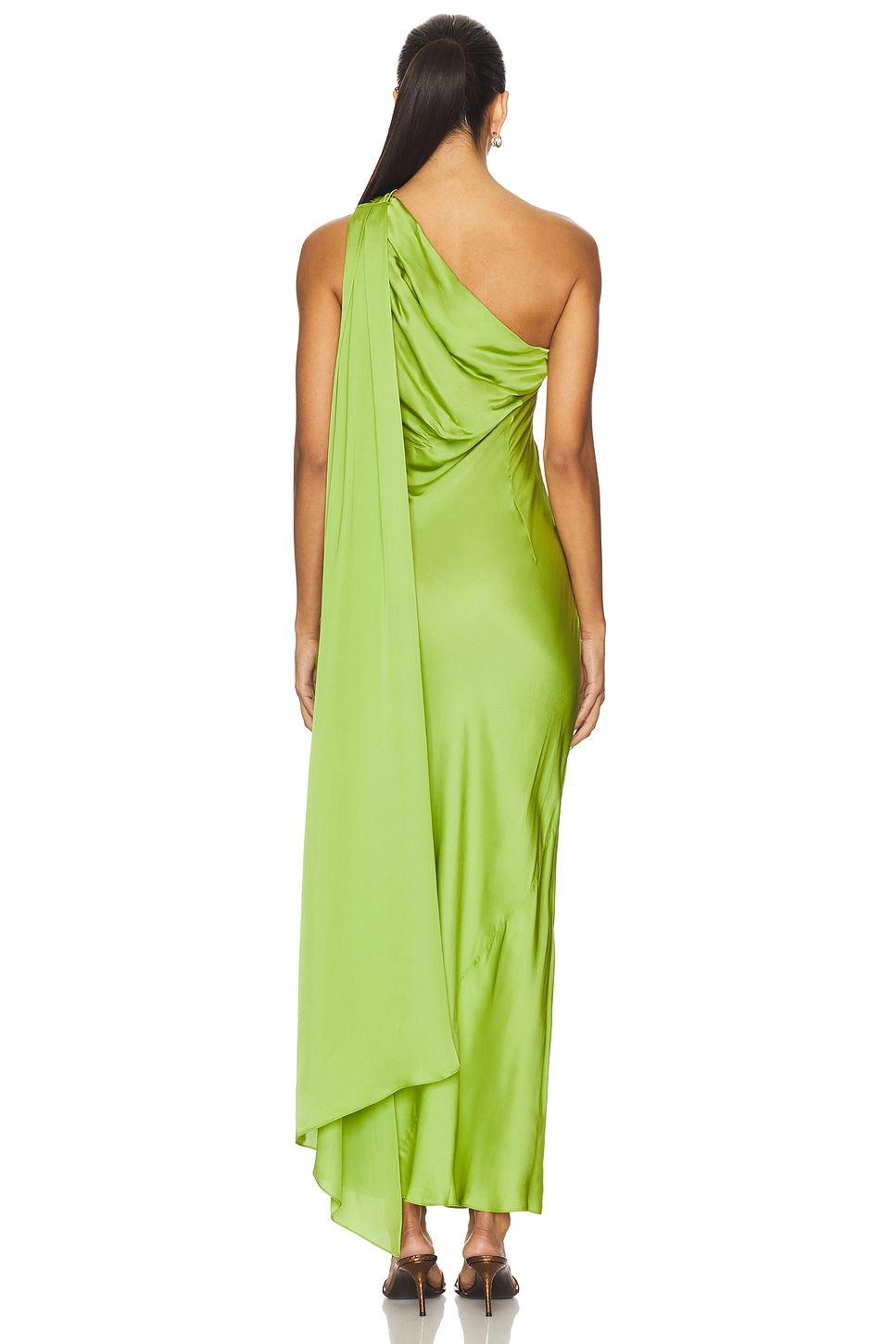 Alejandra Alonso Rojas for FWRD One Shoulder Dress With Cape