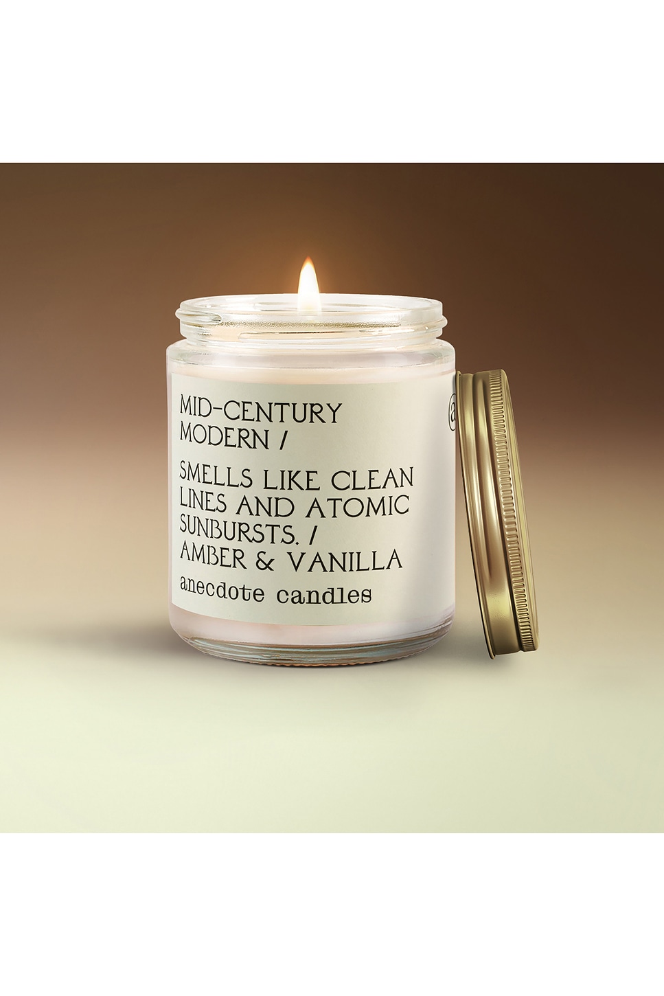 Mid-century Modern Glass Jar Candle - thumbnail 3