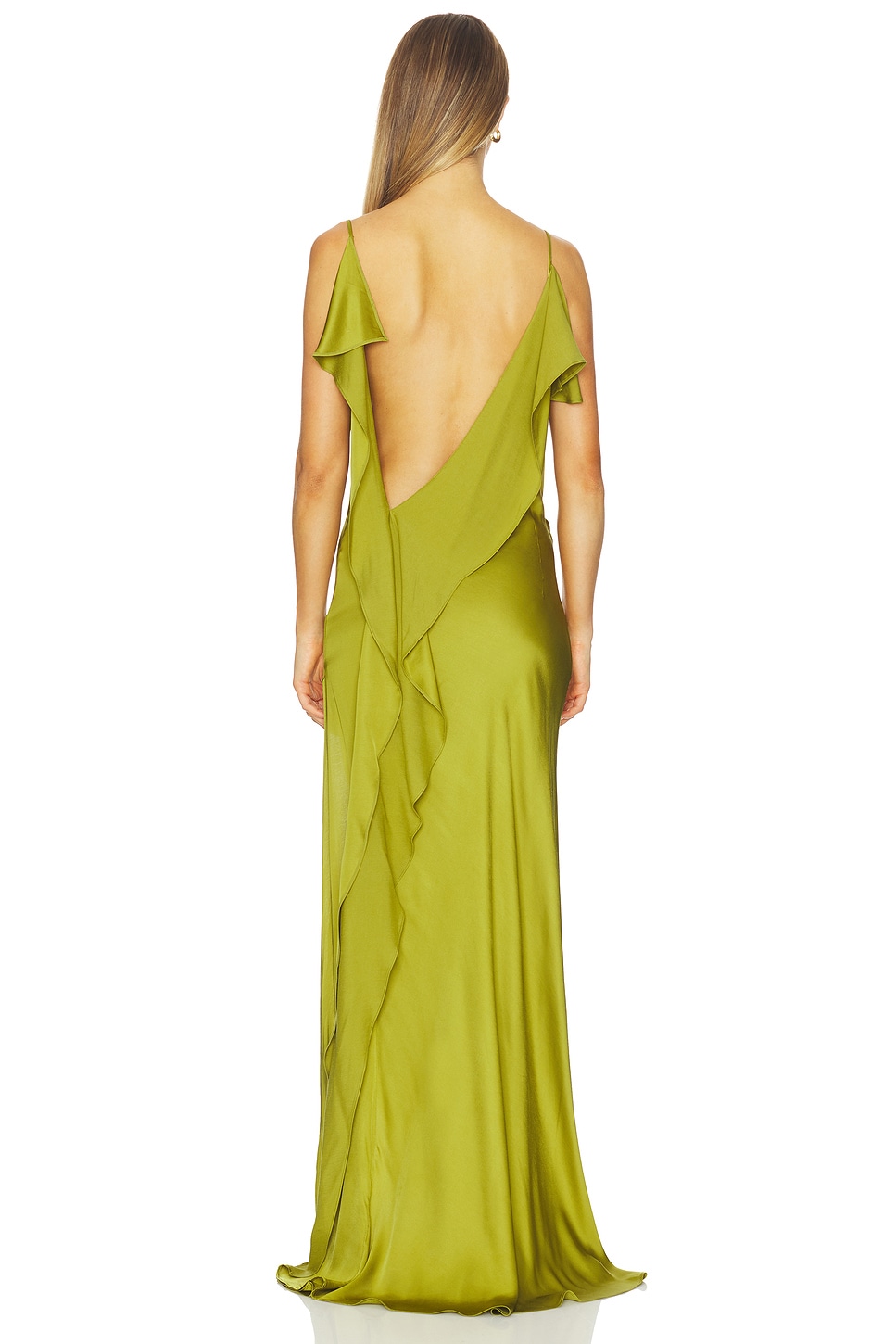 slim fit dress slacks Long Glitter Prom Dress with Cowl Neckline Pine / 14