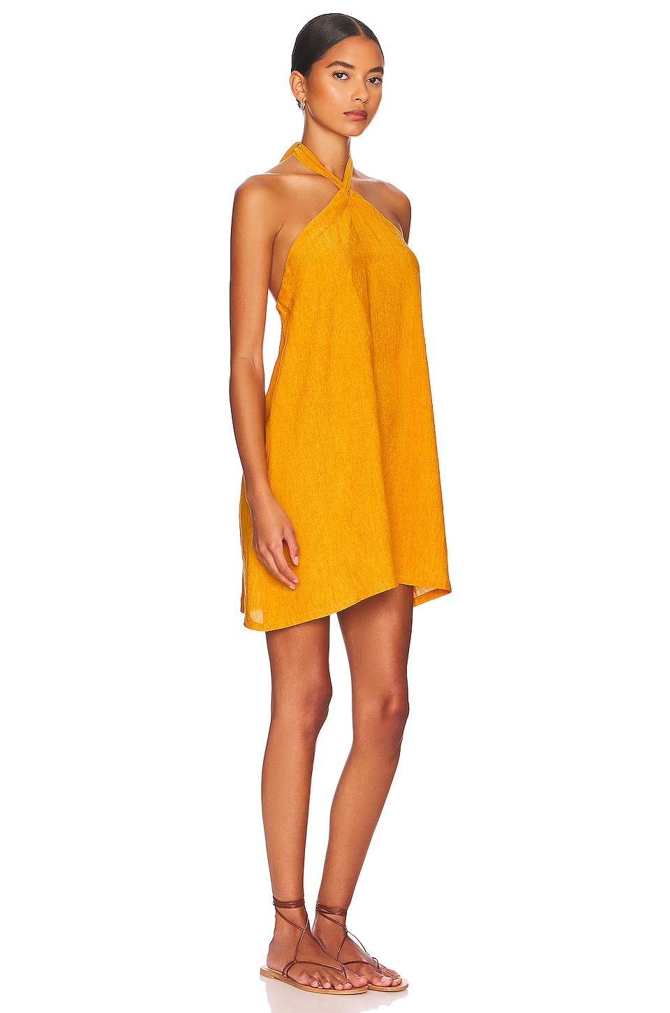 anna nata Blair Dress in Ginger Gold