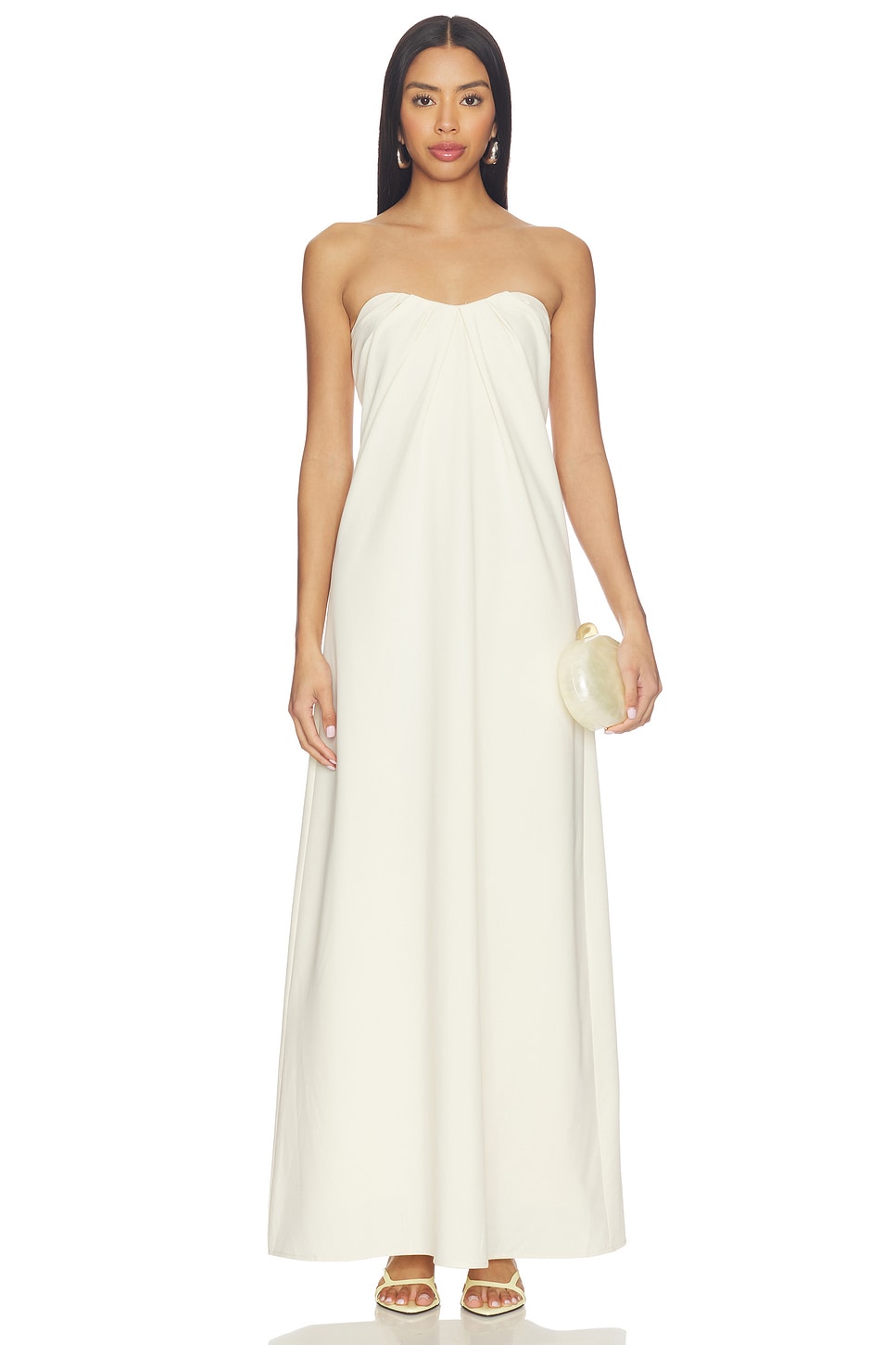 ALL THE WAYS Libertee Strapless Maxi Dress in Ivory | REVOLVE
