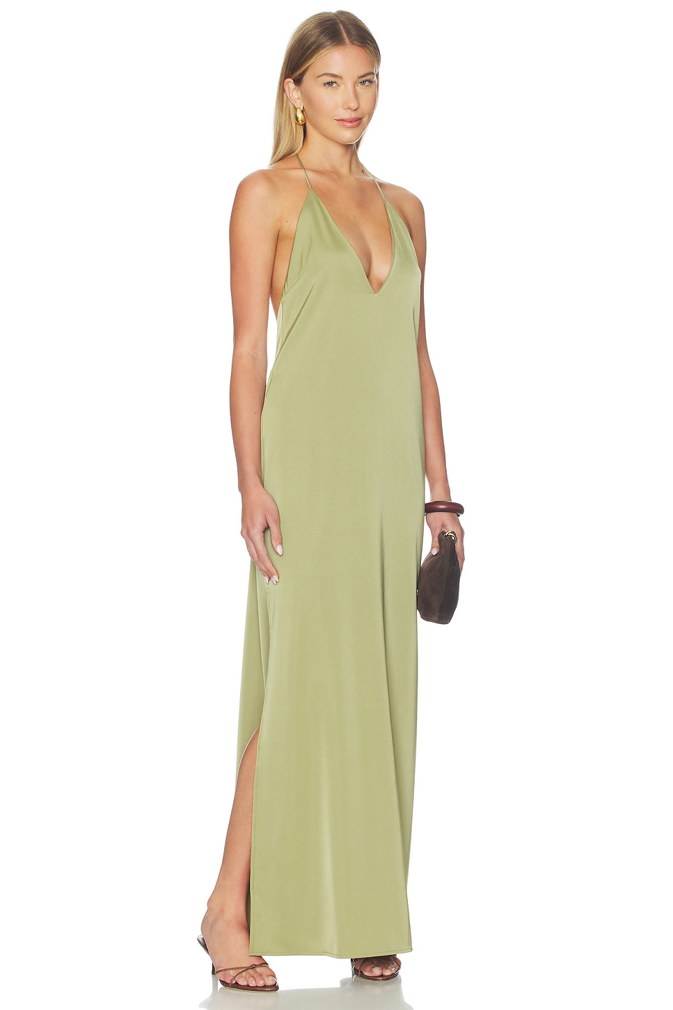 chartreuse maxi dress Tia Silk Wrap Midi US Sizes:5 Women's 50