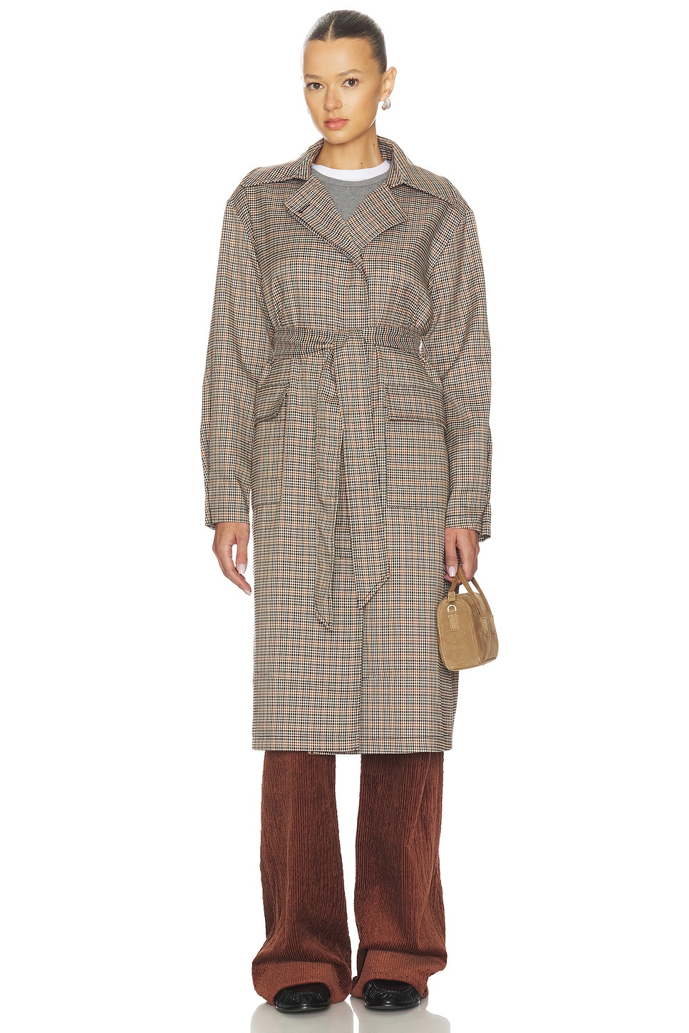 ALL THE WAYS Starling Trench Coat in Brown Plaid in Brown Plaid Multi | REVOLVE
