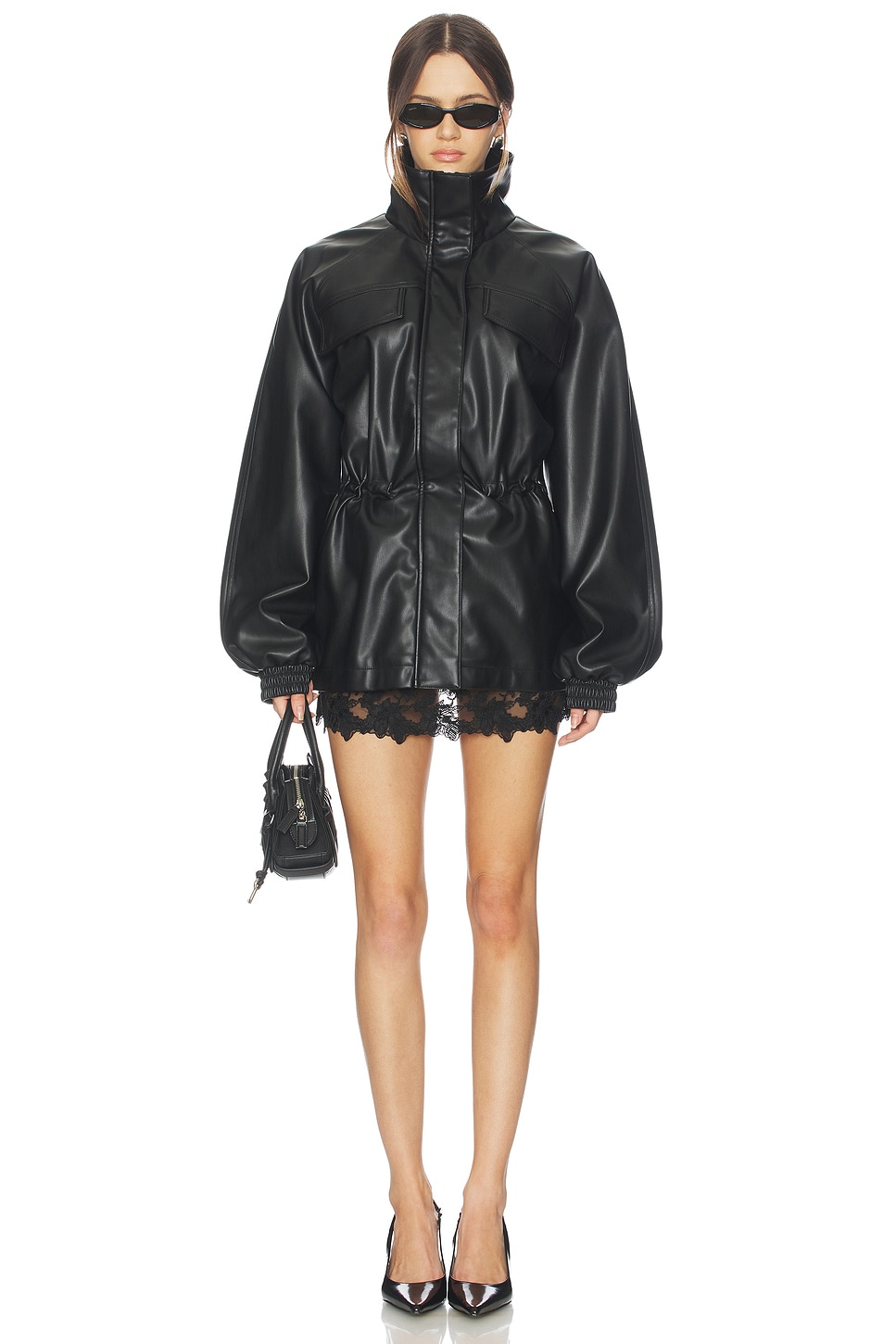 ALL THE WAYS Corina Faux Leather Jacket in Black | REVOLVE