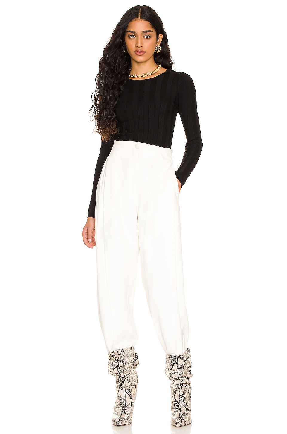 ALL THE WAYS Kiara Knit Top in Black | REVOLVE