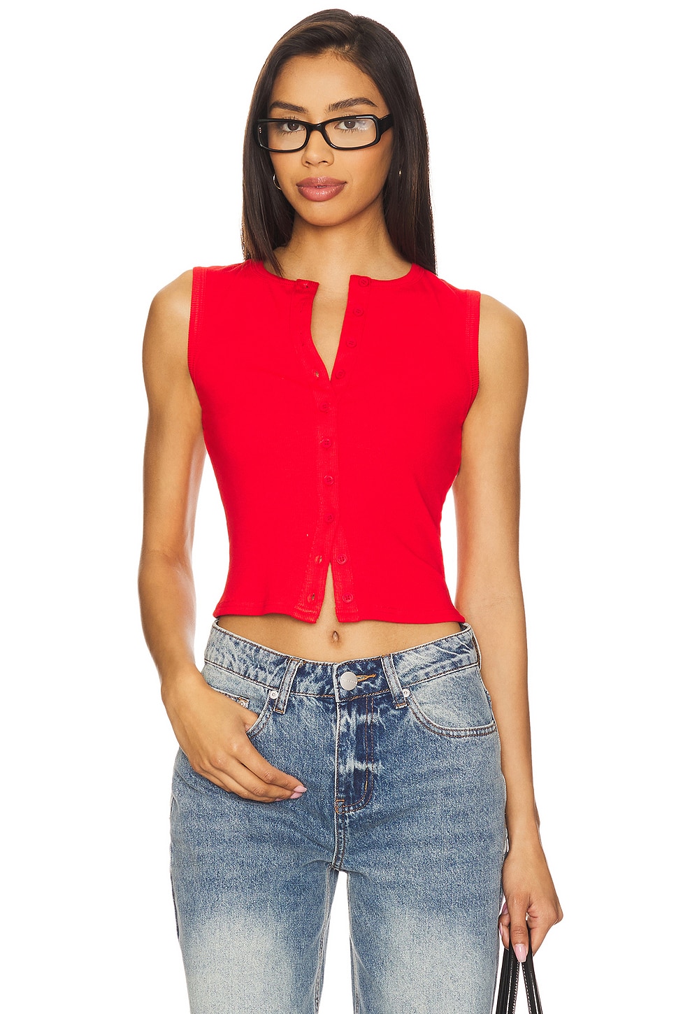 ALL THE WAYS Cassie Button Front Top