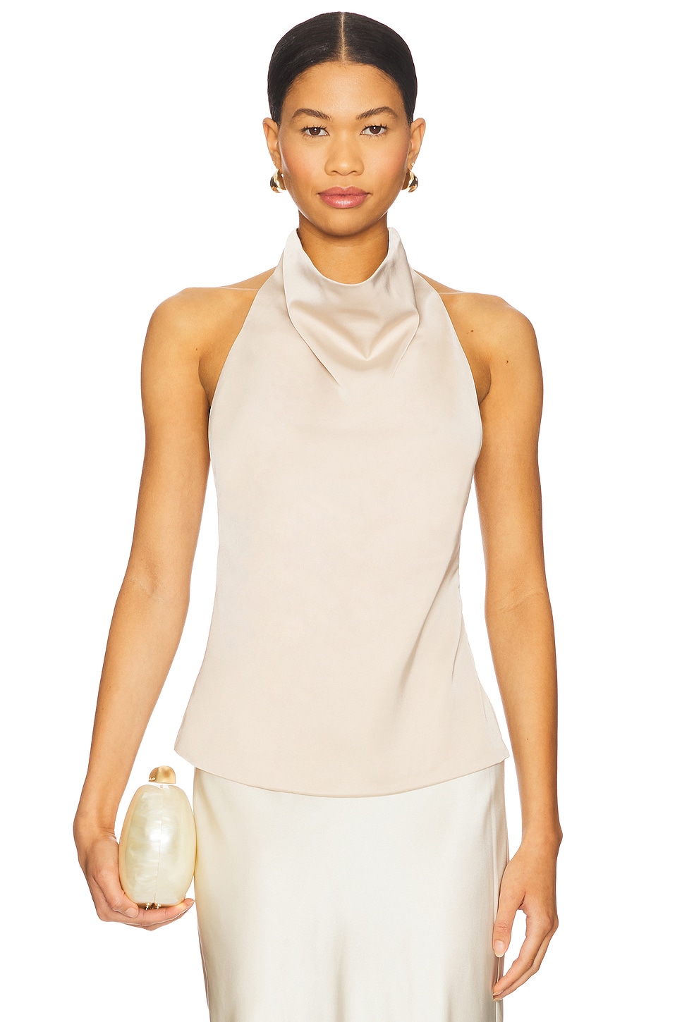 ALL THE WAYS Beth Halter Top in Champagne | REVOLVE