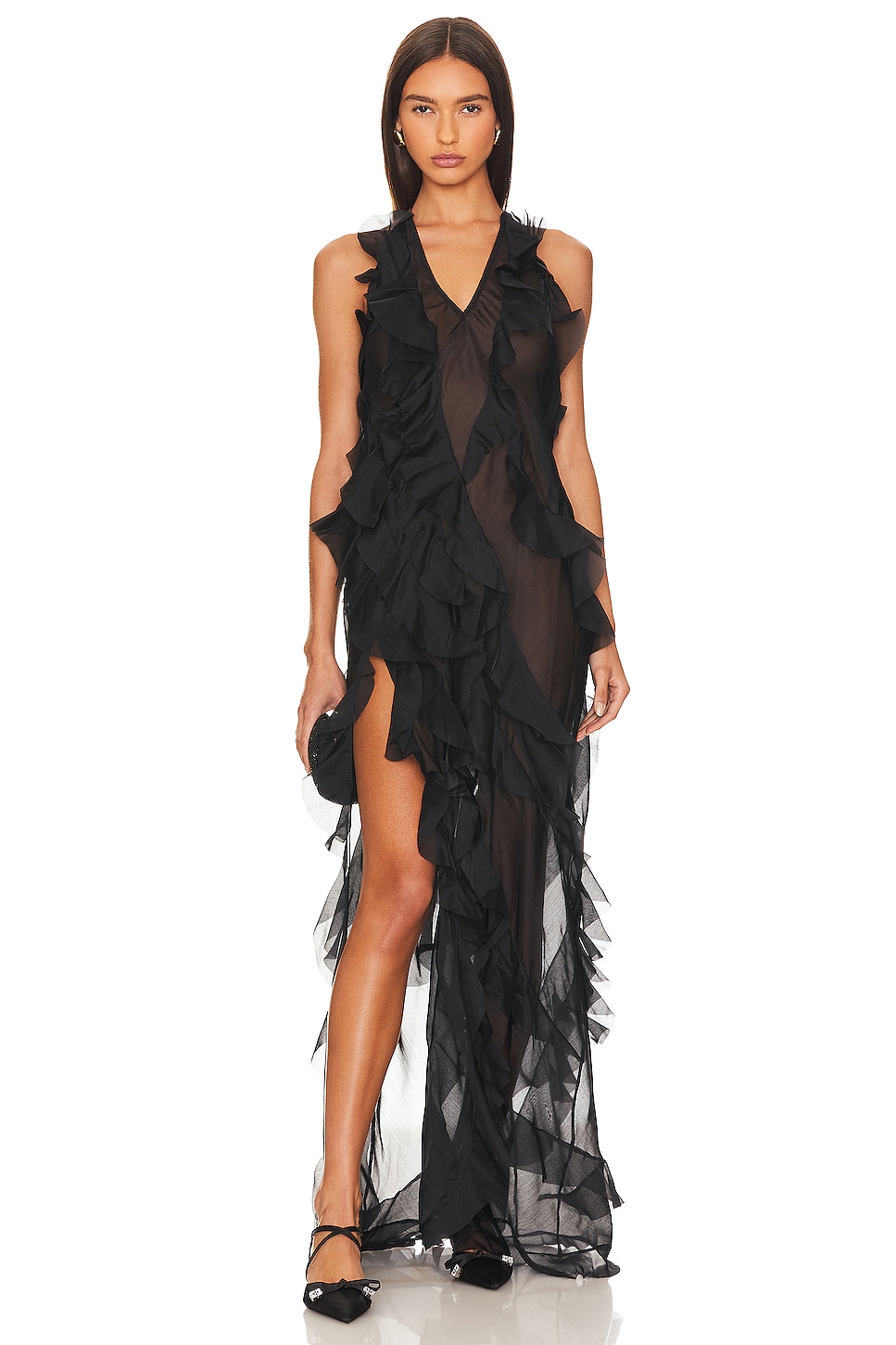 metallic cocktail dress Charcoal Juliet 226 Long Formal Pleated Prom for $189.99 Size:2 - S Black Taffeta Strapless Dress luxury dress event