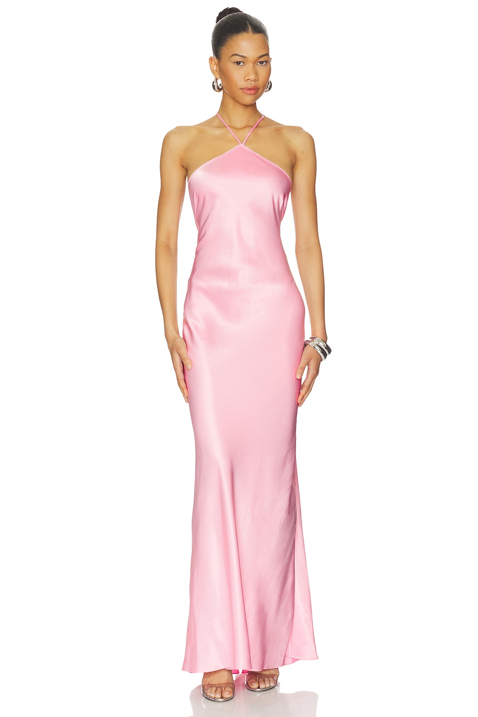 open lace back dress Waterlily Dress XL / Pink main image 1
