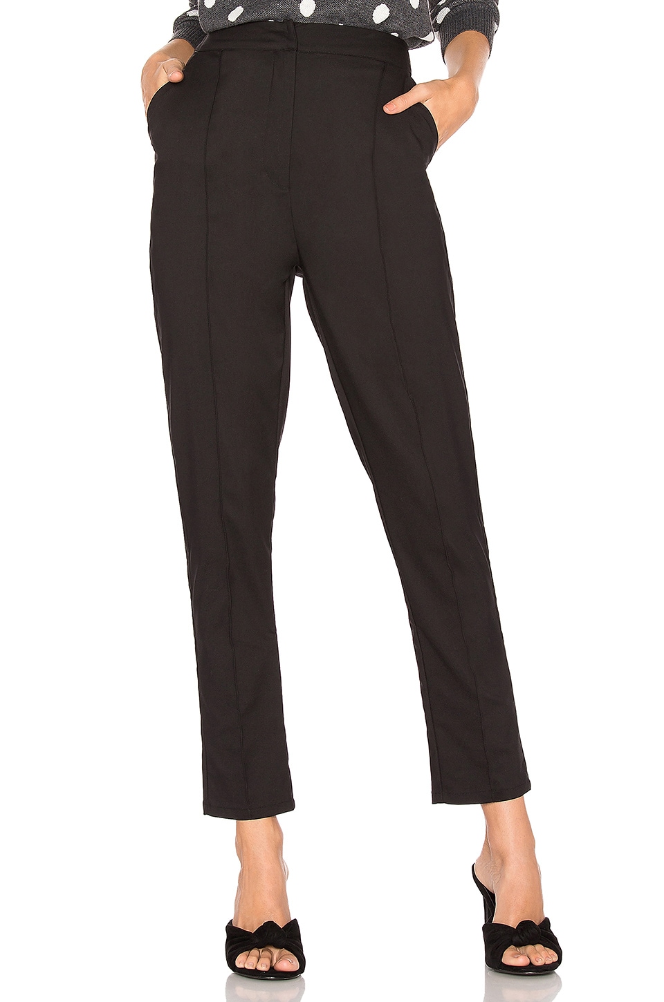 About Us Piper Cropped Pant in Black