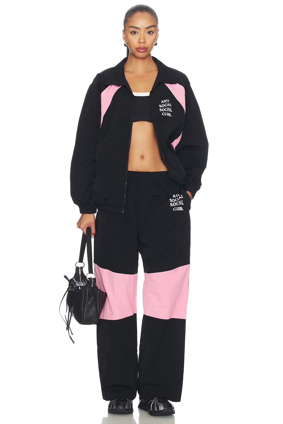 Anti Social Social Club TRACK トラックジャケット - Black & Pink 