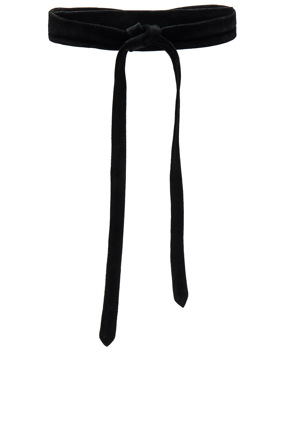ADA Midi Wrap Belt in Black Suede