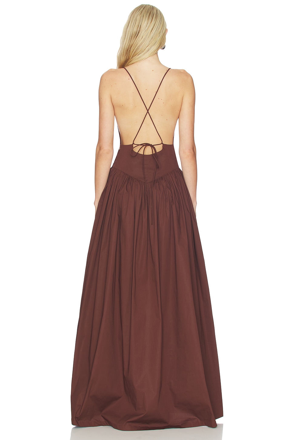 ADRIANA DEGREAS Opulence Deep-V Maxi Dress in Brown | REVOLVE ADRIANA DEGREAS Opulence Deep-V Maxi Dress in Brown | REVOLVE