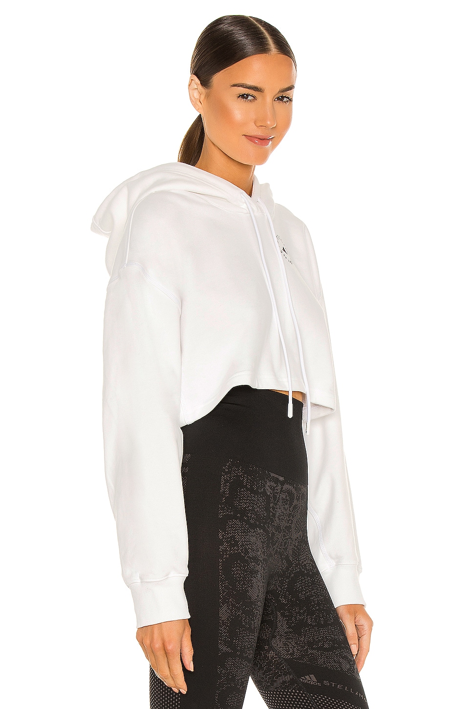 adidas by Stella McCartney ASMC Crop Hoodie in White