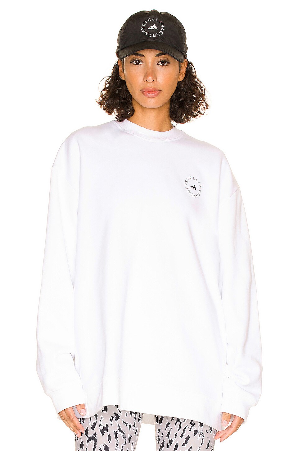 adidas by Stella McCartney Sportswear Sweatshirt in White | REVOLVE