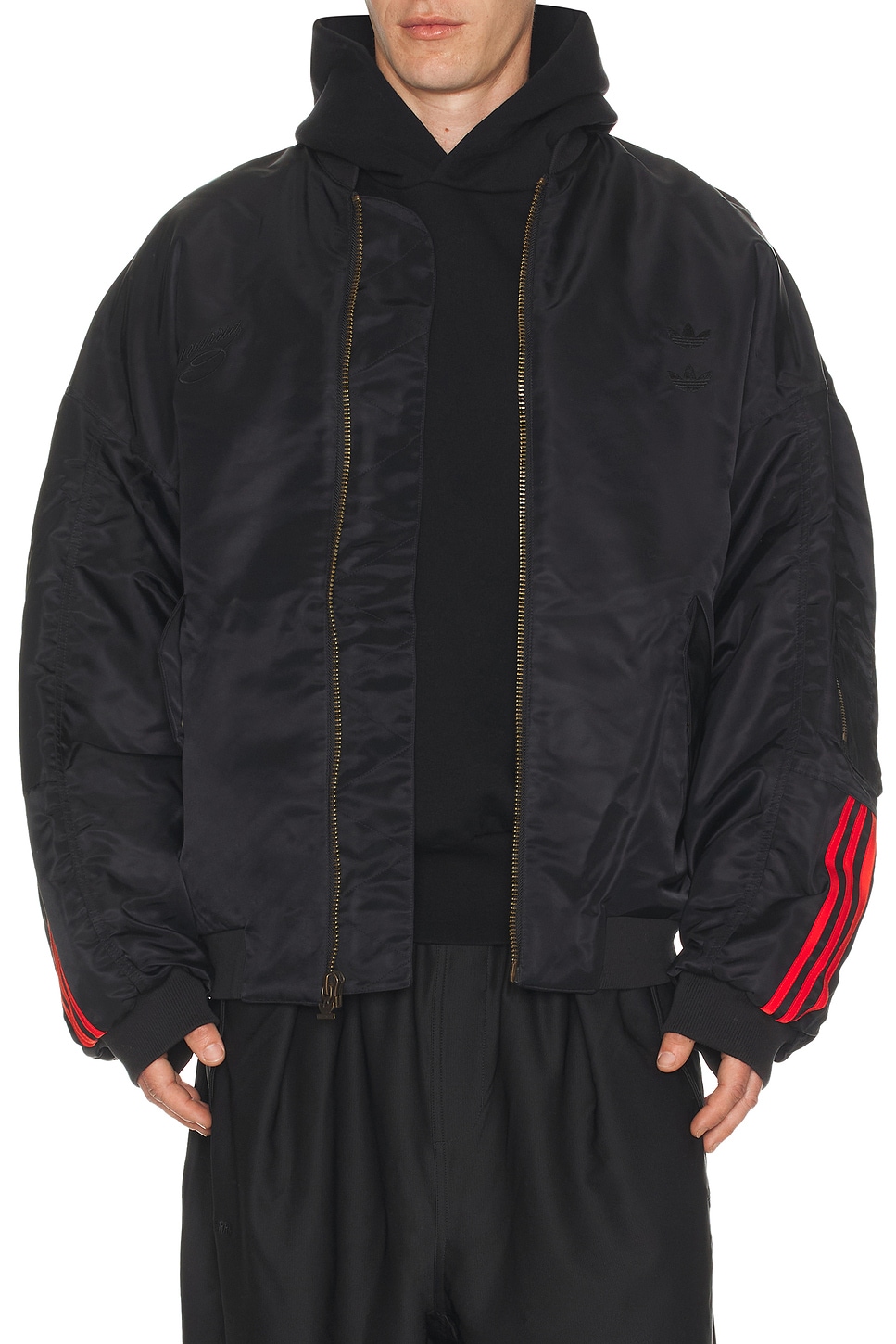 adidas Originals - x Willy Chavarria Satin Bomber Jacket | Plush