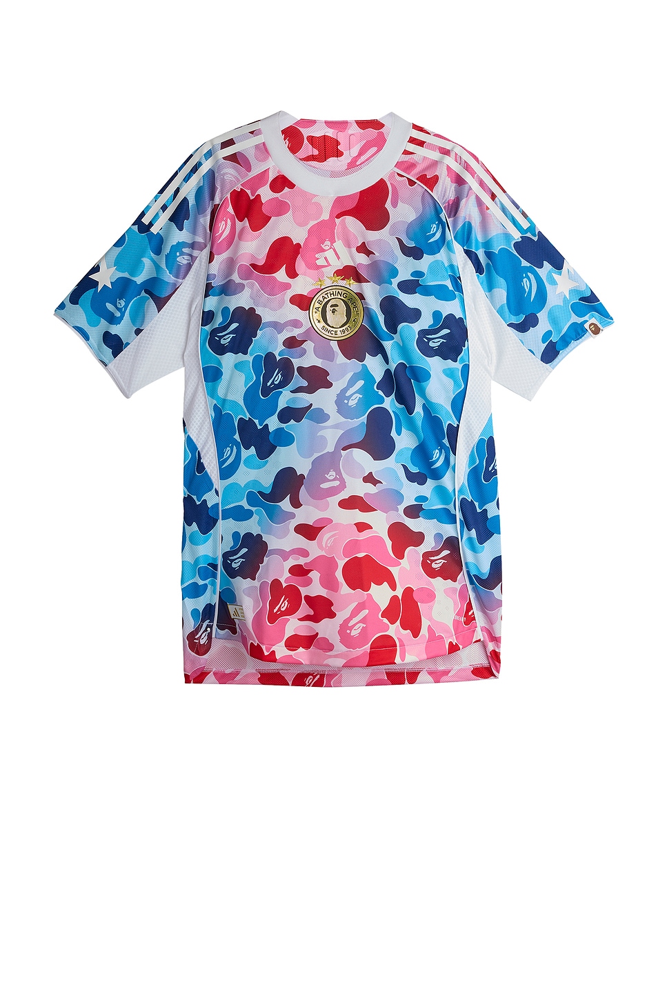 adidas×A BATHING BAPE Shock Blue Jersey adidas×A BATHING BAPE Shock Blue Jersey adidas A BATHING BAPE