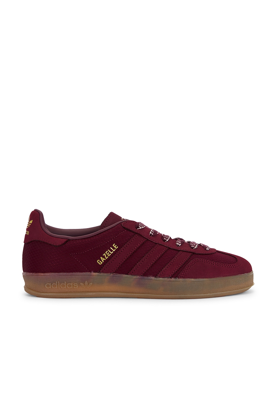 adidas Originals Gazelle Indoor Sneaker in Maroon, Shared, & Off White |  REVOLVE