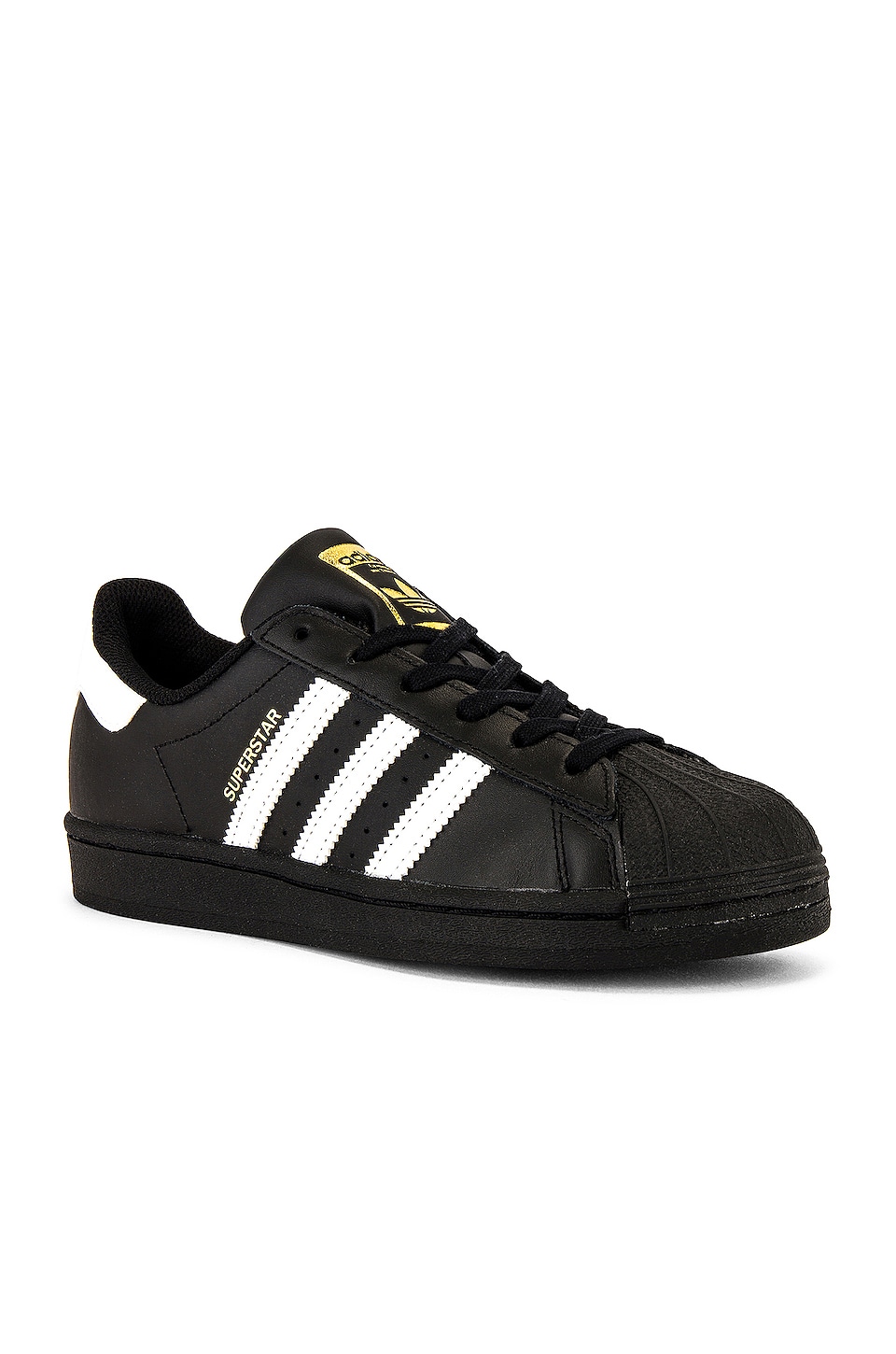 adidas Originals Superstar Foundation in Black & White & Black