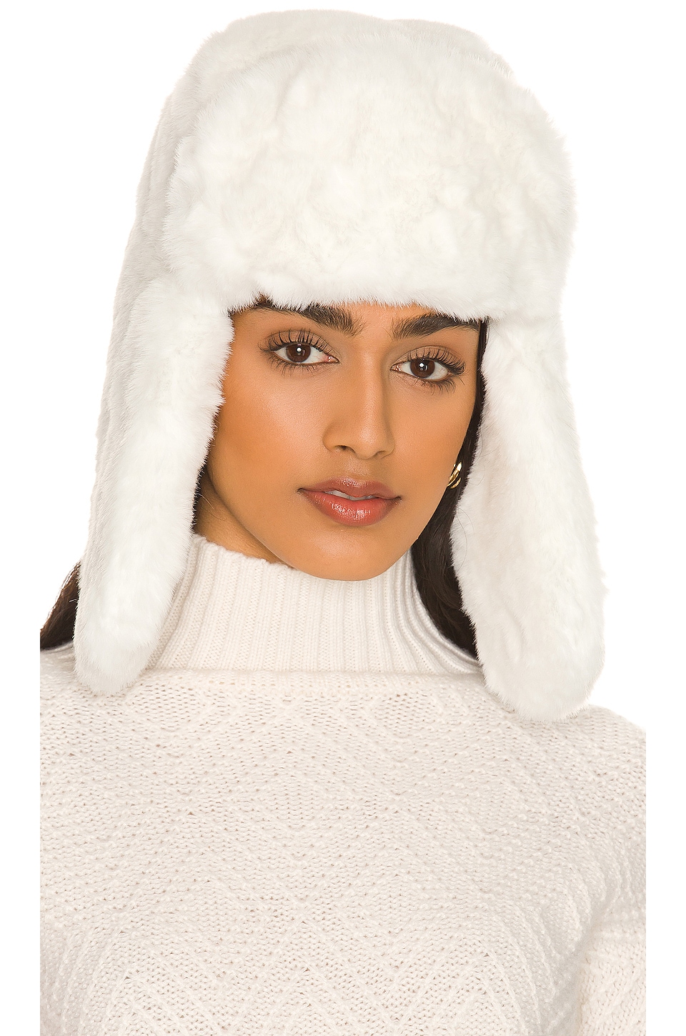 Adrienne Landau Faux Fur Hat in White | REVOLVE