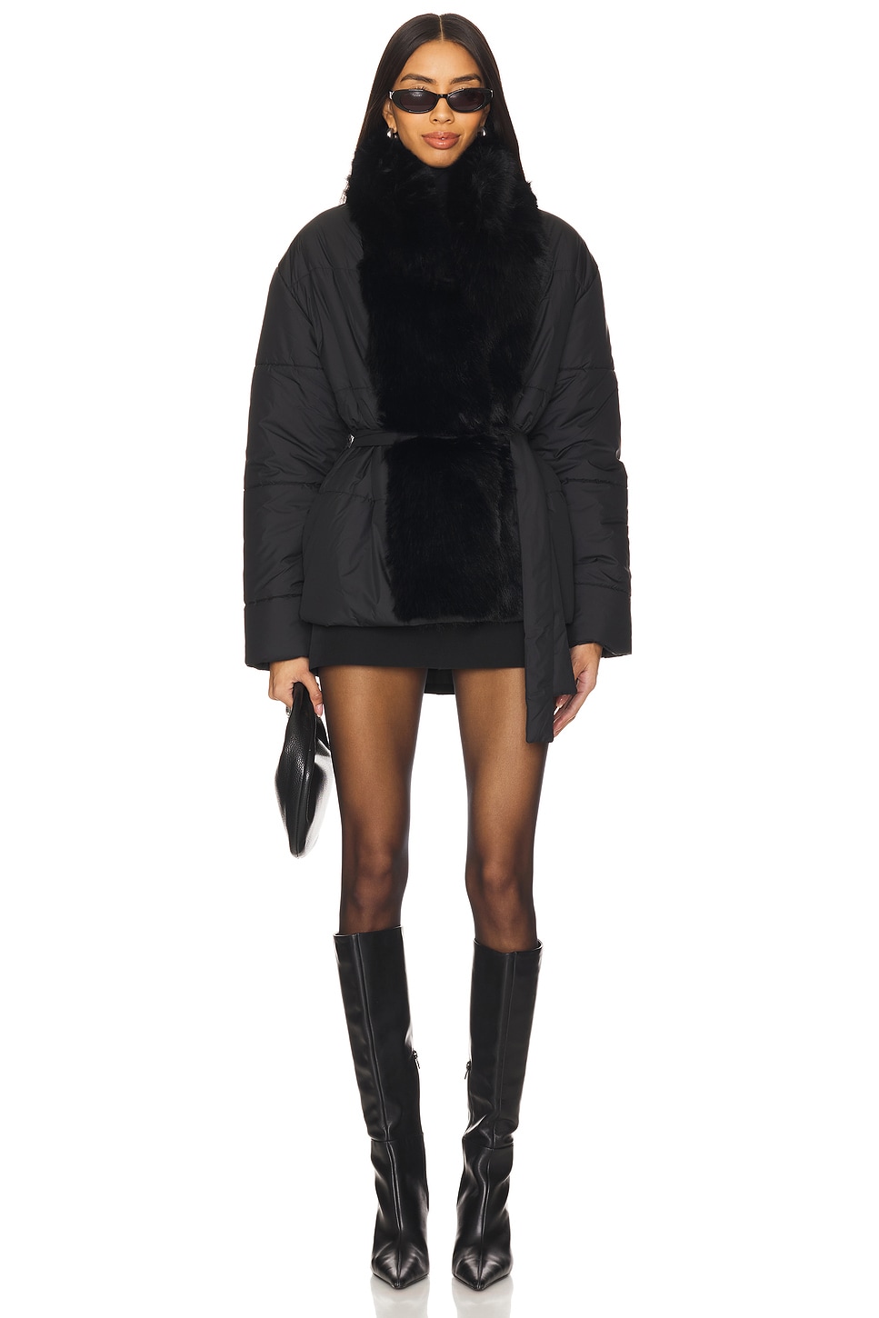 Adrienne Landau The Alps Tie Jacket in Jet Black | REVOLVE