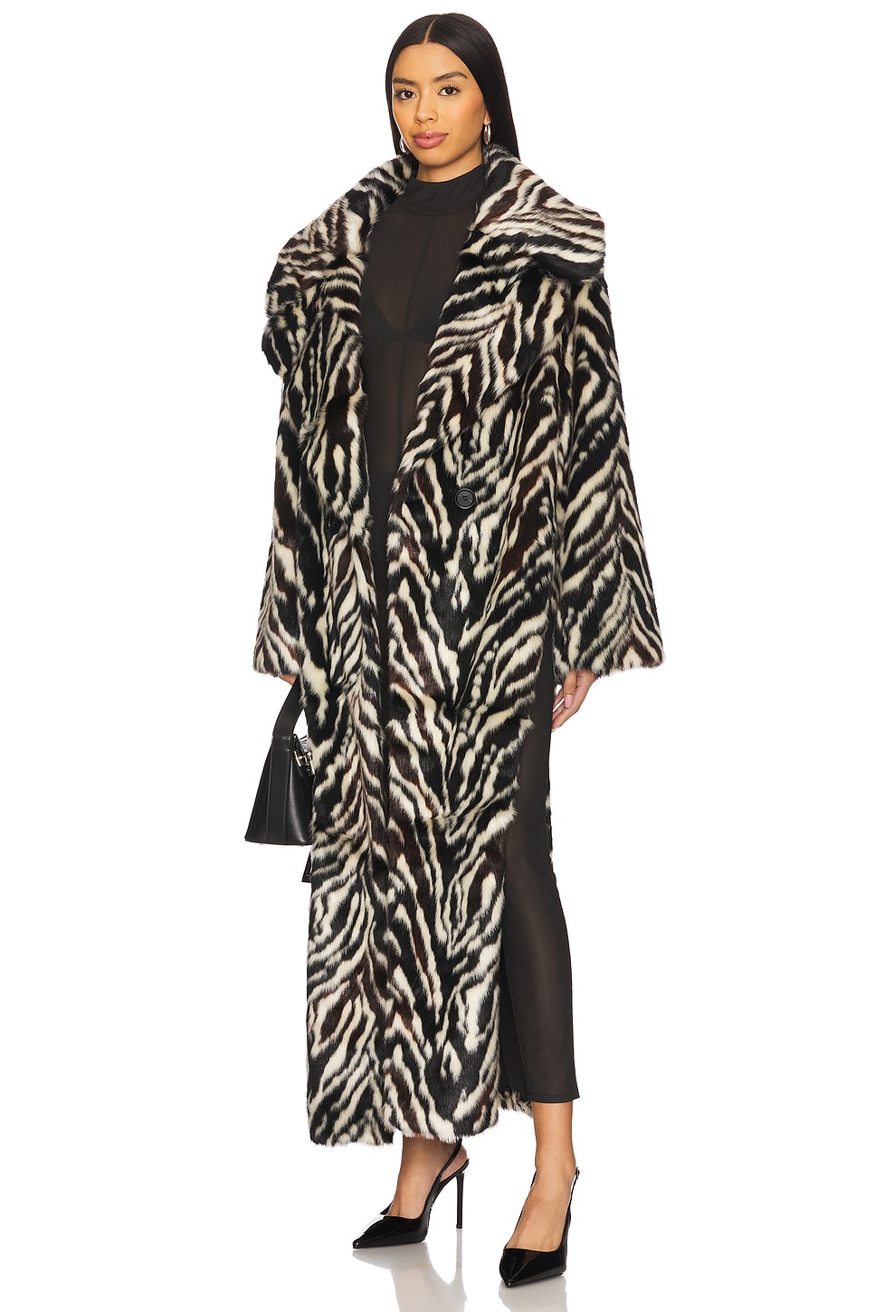 Adrienne Landau The Victoria Coat in Classic Zebra | REVOLVE
